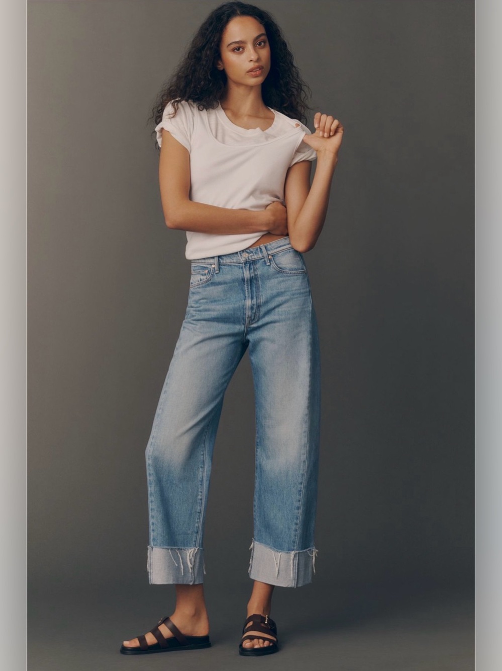 Mother Half Pipe Ankle High Rise Cuff